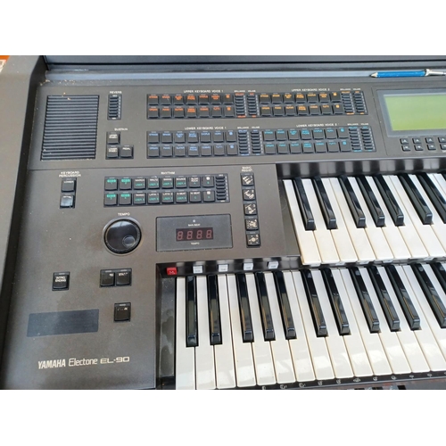 403 - A Yamaha Electone EL-90 digital organ with stool