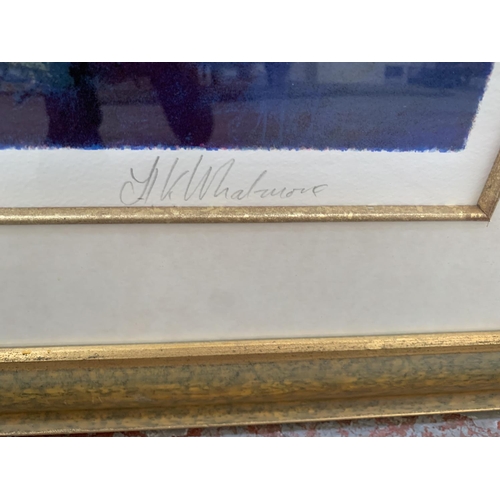 257 - Two gilt framed pencil signed limited edition Nel Whatmore prints with certificates of authenticity ... 