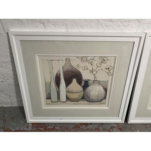 286 - Two framed Adelene Fletcher prints, one titled 'Artist's Study' and one titled 'Simple Pottery' - ap... 