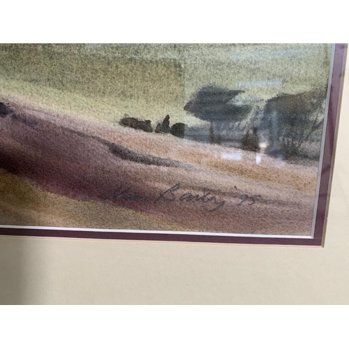 287 - A framed Alan Bailey watercolour titled 'Hen Cloud From The Roaches' and dated 1995 - approx. 77cm w... 