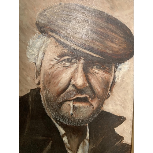 294 - A framed oil on board titled 'Archie' by T. G. Underwood and dated 1979 - approx. 53cm high x 39cm w... 