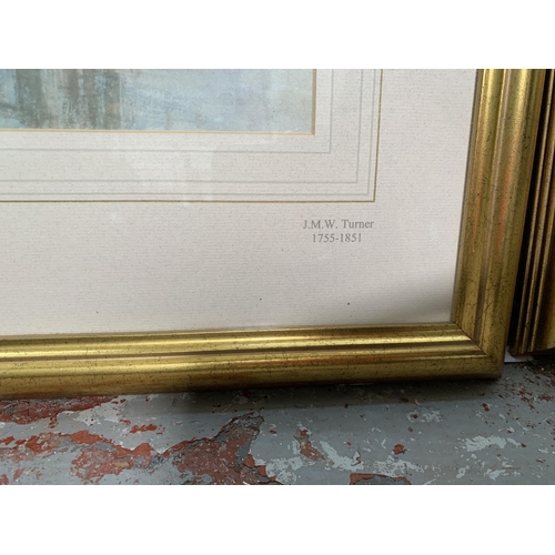 296 - Two framed J. M. W. Turner (1755-1851) prints - approx. 46cm wide x 38cm high