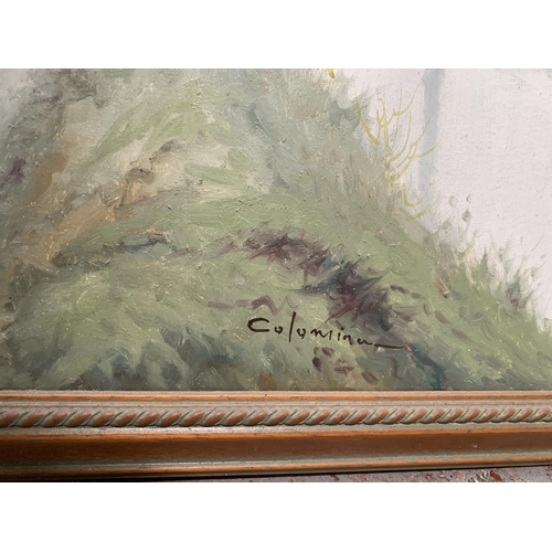 302 - A framed Irish landscape oil on board signed lower right - approx. 62cm wide x 54cm high