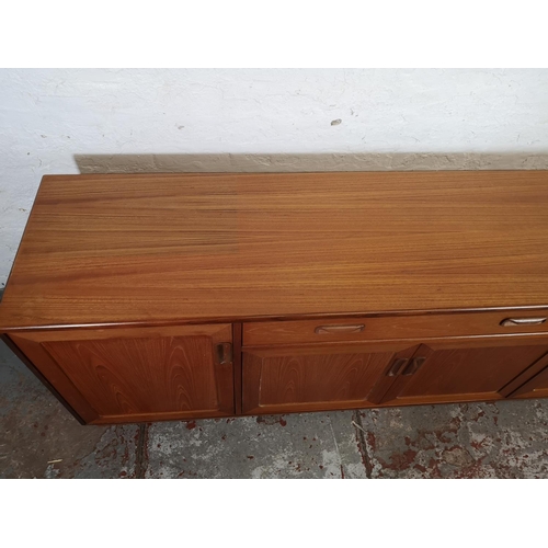 124 - A G Plan Fresco teak sideboard - approx. 72cm high x 187cm wide x 45cm deep