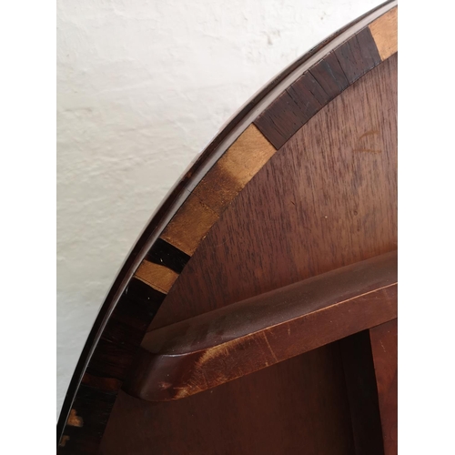 166 - A William IV rosewood circular tilt top pedestal breakfast table - approx. 74cm high x 120cm diamete... 