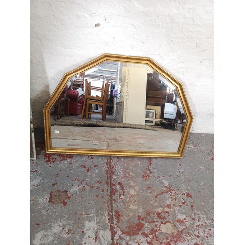 202 - Three various mirrors, two gilt framed and one 1930s style