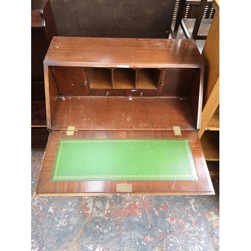 56 - A George III style mahogany bureau with fall front and four drawers - approx. 100cm high x 75cm wide... 