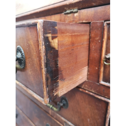 56 - A George III style mahogany bureau with fall front and four drawers - approx. 100cm high x 75cm wide... 