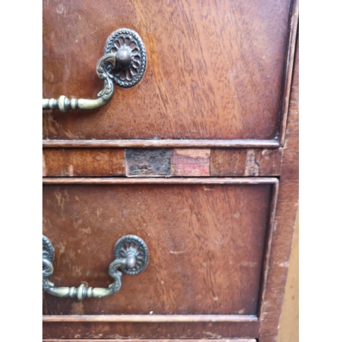 56 - A George III style mahogany bureau with fall front and four drawers - approx. 100cm high x 75cm wide... 