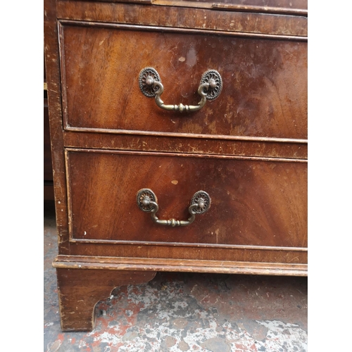 56 - A George III style mahogany bureau with fall front and four drawers - approx. 100cm high x 75cm wide... 