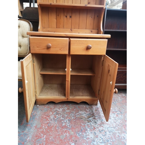 58 - A modern pine dresser - approx. 167cm high x 75cm wide x 40cm deep