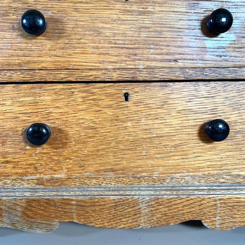 1375 - A vintage oak apprentice chest of drawers - approx. 42cm high x 36cm wide x 24cm deep