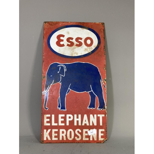 1410 - An Esso enamel sign - approx. 59cm high x 30cm wide