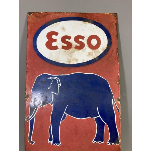 1410 - An Esso enamel sign - approx. 59cm high x 30cm wide