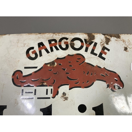 1411 - A Gargoyle enamel sign - approx. 55cm wide x 35cm high