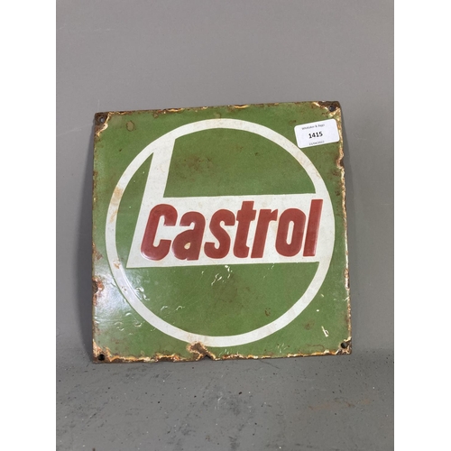 1415 - A Castrol enamel sign - approx. 23cm square