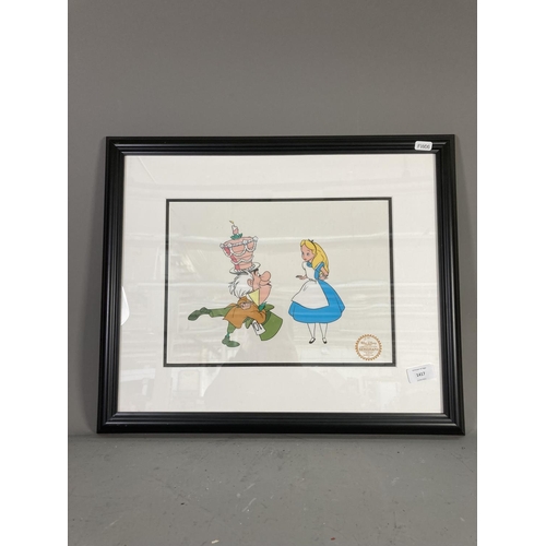 1417 - A framed Walt Disney 'Alice in Wonderland' Limited Edition Serigraph - approx. 54cm wide x 46cm high