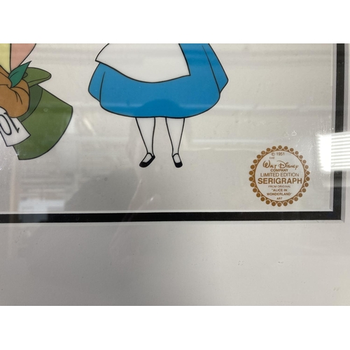 1417 - A framed Walt Disney 'Alice in Wonderland' Limited Edition Serigraph - approx. 54cm wide x 46cm high