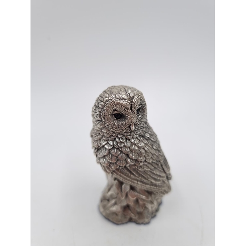 1026 - A 1989 Country Artists sterling silver filled owl ornament - approx. 7.5cm high and gross weight 108... 