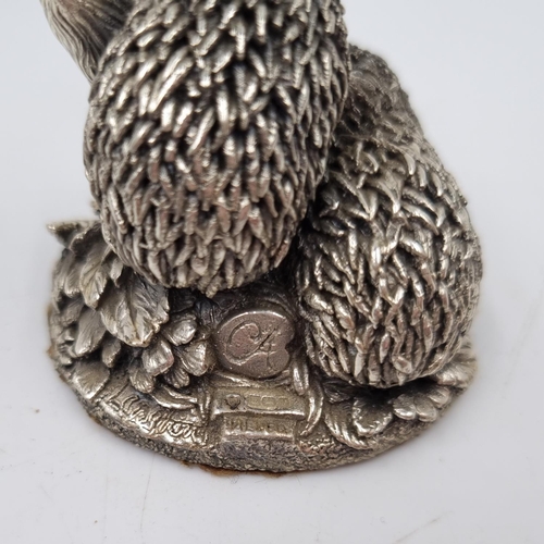 1028 - A Country Artists sterling silver filled hedgehog ornament - approx. 4cm high and 56 grams