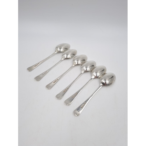 1044 - A set of six Edwardian hallmarked Sheffield silver teaspoons by J & J Maxfield Ltd, dated 1907 - app... 