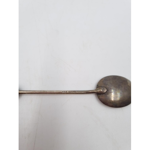 1052 - A set of six Art Deco hallmarked Birmingham silver coffee bean spoons, dated 1937 - approx. gross we... 