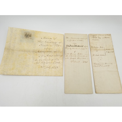 1071 - A collection of 18th century and 19th century indentures, earliest example being 1705