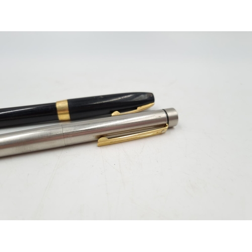 1080 - Two Sheaffer fountain pens with 14ct gold nibs