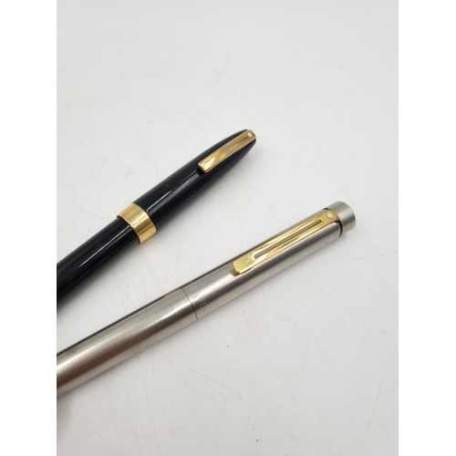 1080 - Two Sheaffer fountain pens with 14ct gold nibs