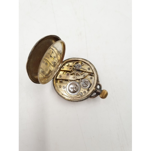 1088 - A 19th century .935 silver cased ladies pocket watch with enamel face - approx. gross weight 26 gram... 