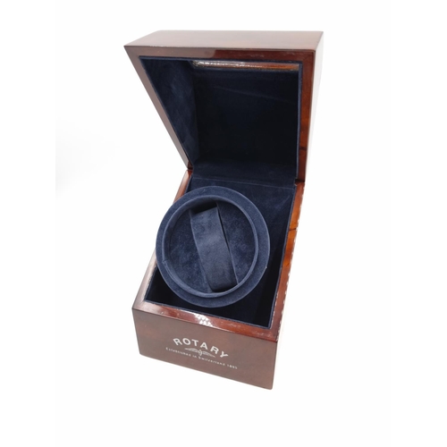 1099A - A boxed Rotary mahogany two speed uni directional watch winder