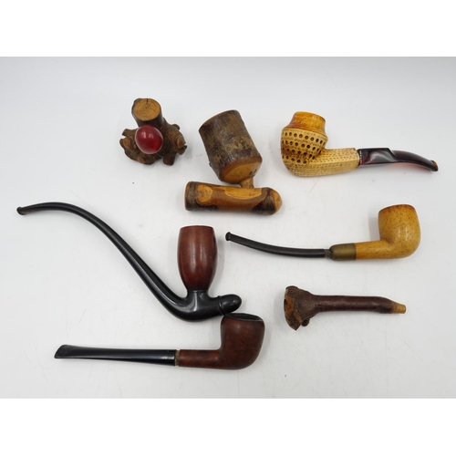 1110 - A large collection of antique and vintage tobacciana to include LD Wolseley pipe, leather cased Jama... 