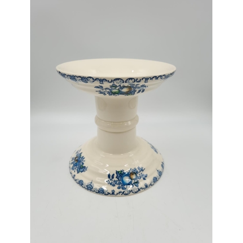 1128 - A Mason's Ironstone 'Fruit Basket' ham stand made especially for Harrods - approx. 19cm high x 19cm ... 