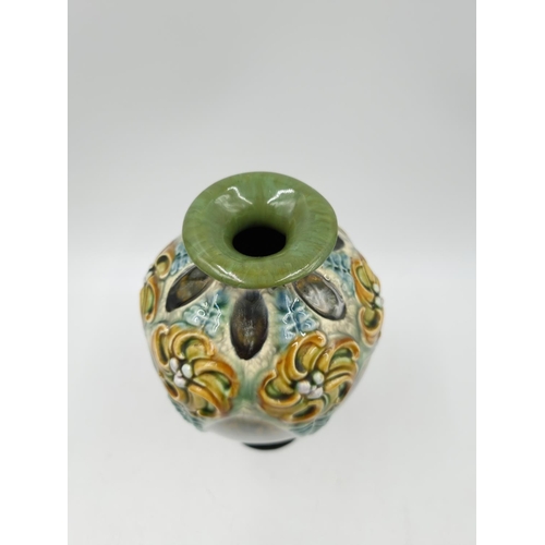 1129 - A late 19th century Doulton Lambeth vase by Isabella Miller, circa 1880 - approx. 19cm high