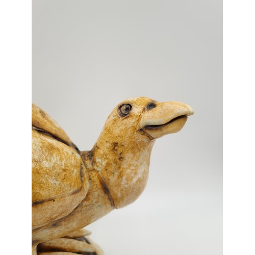 1133 - A believed Jan Beeny ceramic sculpture of a bird - approx. 24cm high