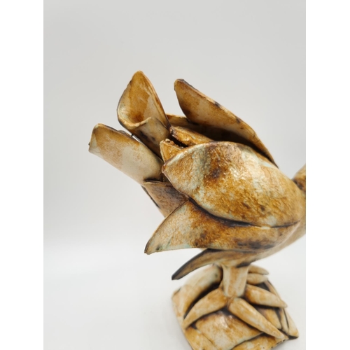 1133 - A believed Jan Beeny ceramic sculpture of a bird - approx. 24cm high