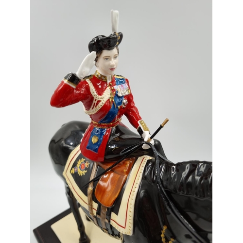 1136 - A Coalport 'Trooping The Colour' limited edition no. 371 of 450 English fine bone china figurine wit... 