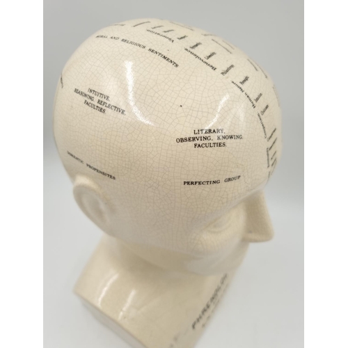 1137 - A 19th century style ceramic phrenology head - approx. 30cm high