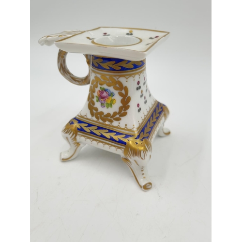 1149 - A Dresden porcelain chamber stick - approx. 9cm high