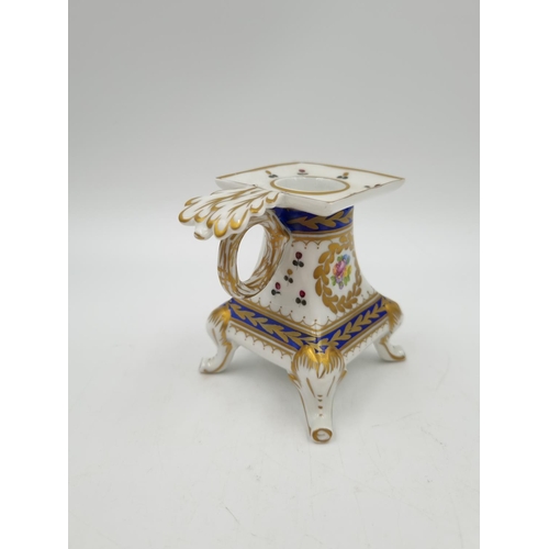 1149 - A Dresden porcelain chamber stick - approx. 9cm high