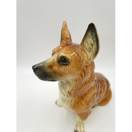 1167 - A vintage West German corgi dog figurine with impressed number 3863 - approx. 22.5cm high x 29cm lon... 