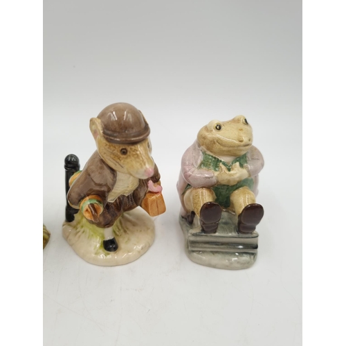 1177 - Four Royal Albert Beatrix Potter figurines comprising Mr Jackson, Benjamin Bunny Sat on a Bank, John... 