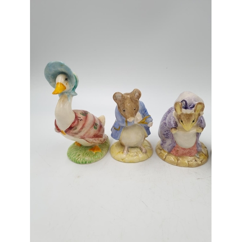 1178 - Five Beatrix Potter figurines, four Royal Albert comprising Little Black Rabbit, Gentleman Mouse Mad... 