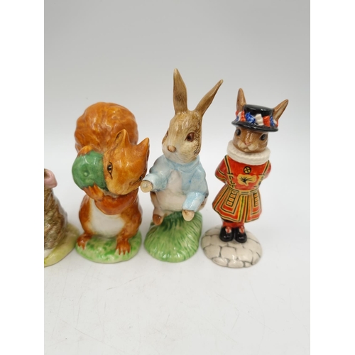 1187 - Eight ceramic animal figurines, four Beswick Beatrix Potter, three Royal Albert Beatrix Potter and o... 