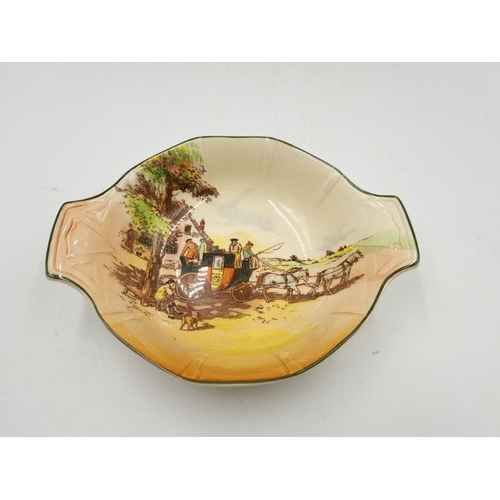 1188 - Nine pieces of Royal Doulton, one Old English Country Scenes twin handled bowl - D6393 and eight cha... 