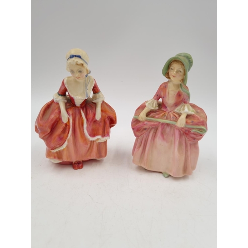 1189 - Three Royal Doulton figurines comprising Bo Peep - HN 1811, Goody Two Shoes - HN 2037 and Miss Demur... 