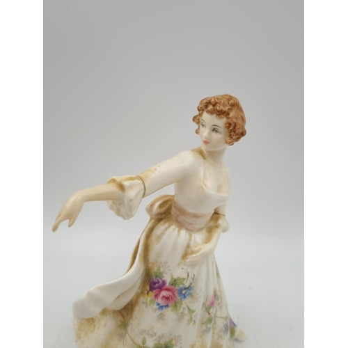 1192 - Three ceramic figurines, one Royal Worcester Moments Friendship, one Royal Doulton Top o' The Hill -... 