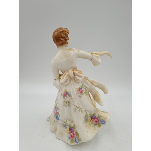 1192 - Three ceramic figurines, one Royal Worcester Moments Friendship, one Royal Doulton Top o' The Hill -... 