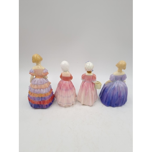 1201 - Eight Royal Doulton figurines comprising Goody Two Shoes HN 2037, Marie HN 1370, The Little Bridesma... 