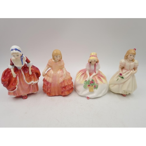 1201 - Eight Royal Doulton figurines comprising Goody Two Shoes HN 2037, Marie HN 1370, The Little Bridesma... 